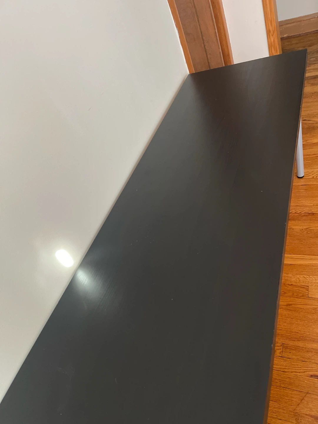 Black IKEA Table with Silver Legs - photo 3