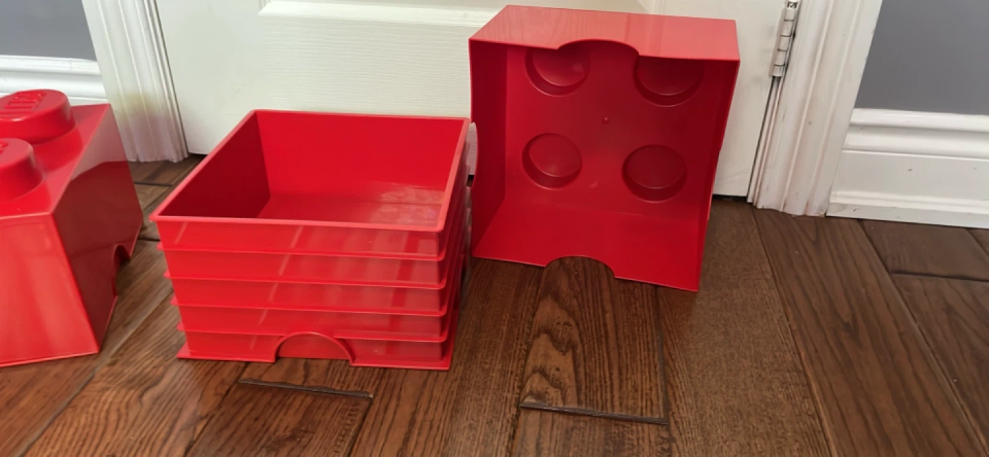 LEGO Brick Storage Containers - Red - photo 4