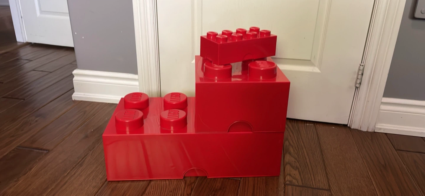 LEGO Brick Storage Containers - Red