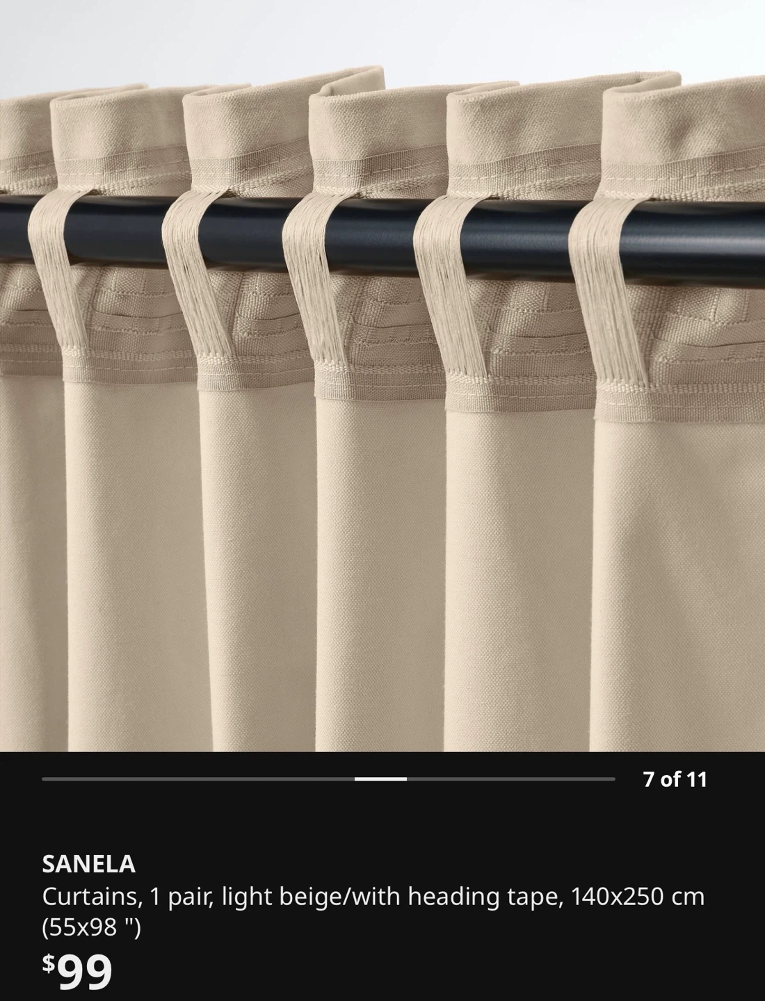 DARK GREY CURTAINS FROM IKEA - photo 2