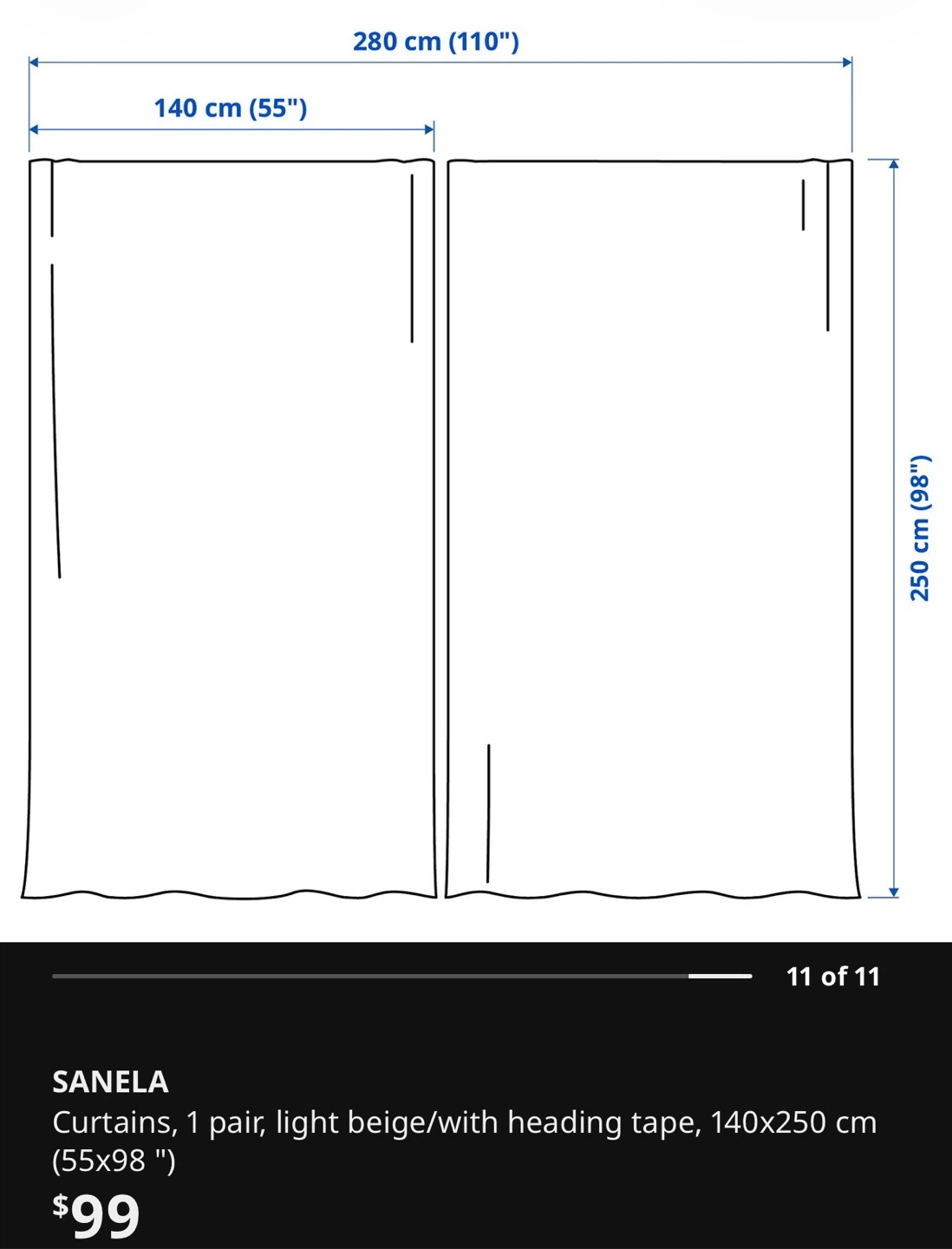 DARK GREY CURTAINS FROM IKEA - photo 3