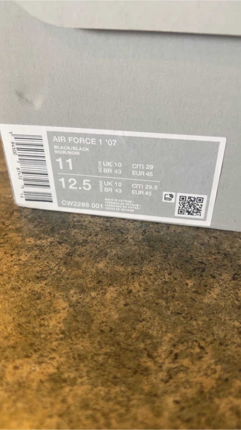 Nike Air Force 1 '07 Black Sneakers - photo 4
