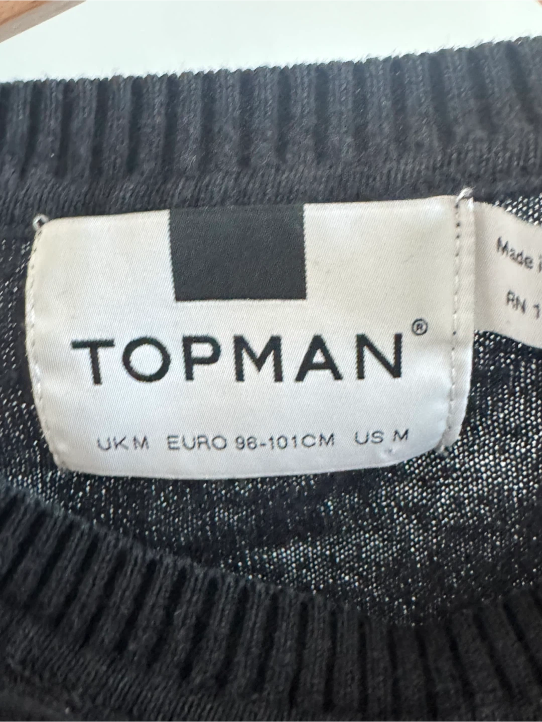 Topshop lightweight black sweater size medium (unisex) - photo 2