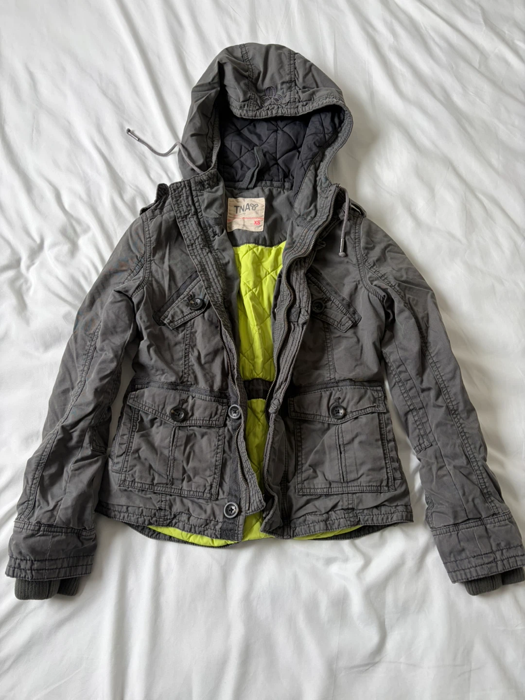 TNA Women's Grey Hooded Jacket - photo 3