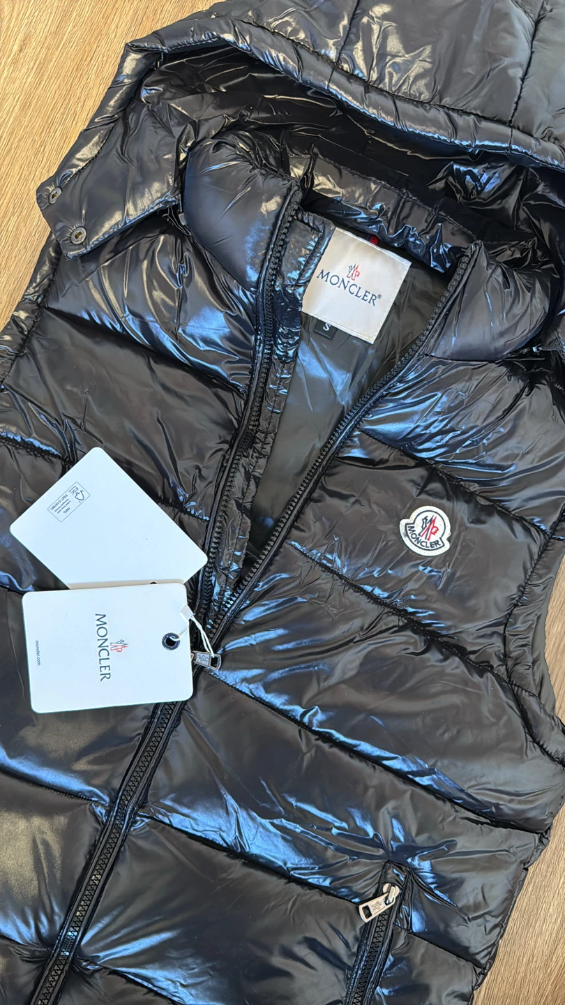 Moncler Puffer Vest - Black, Size Small