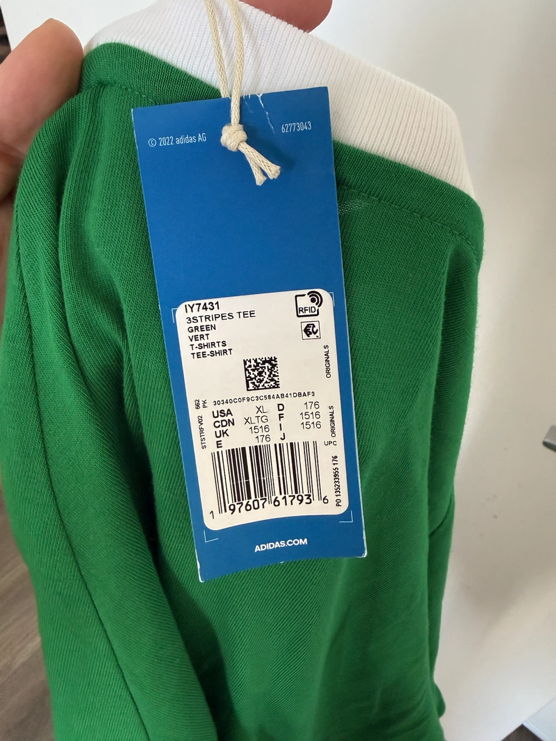 Adidas Originals 3-Stripes Green T-Shirt - photo 5