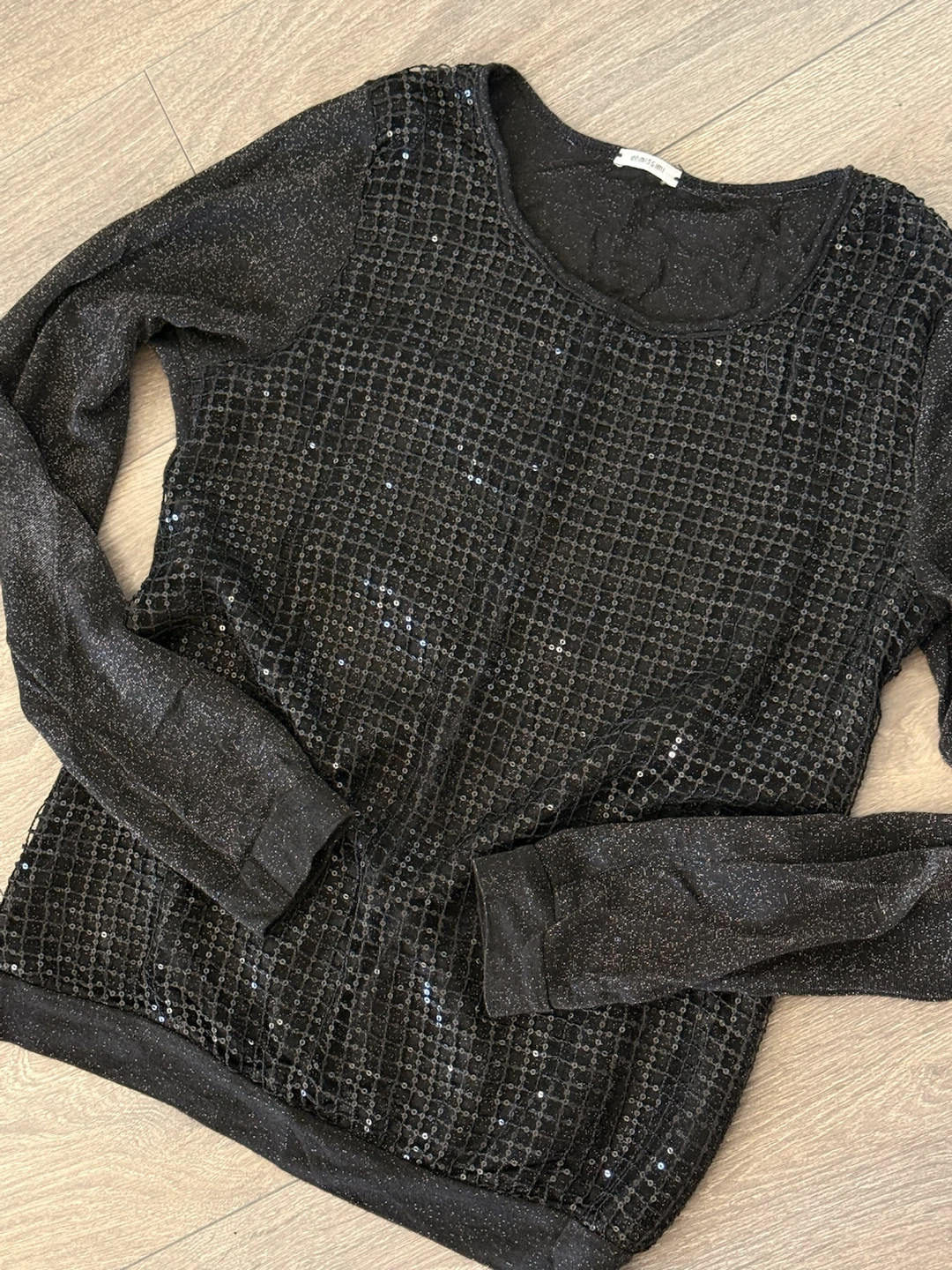 Intimissimi Black Shimmer Sequin long sleeve