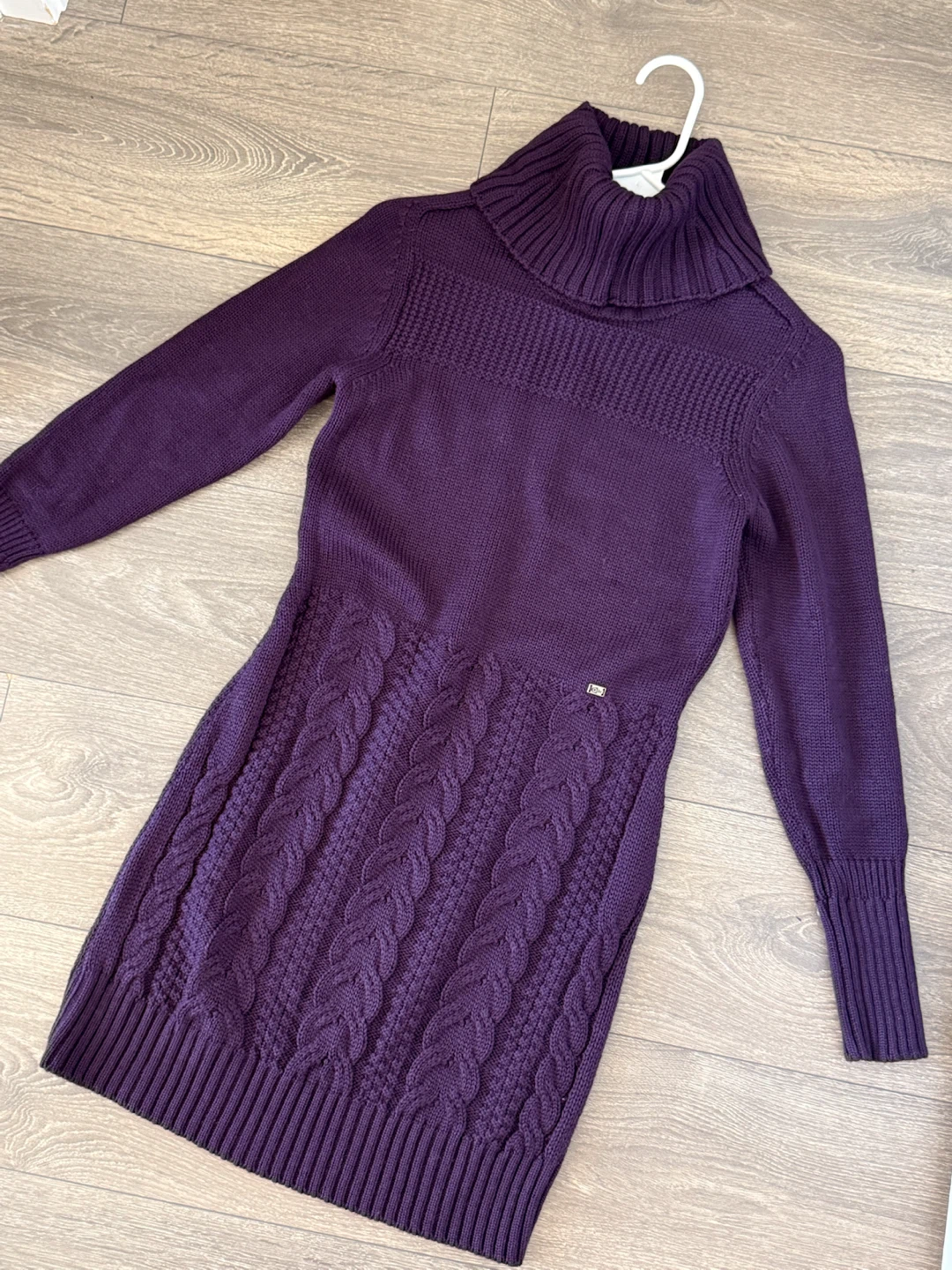 (Italy) Qbe Purple Knit Sweater Dress