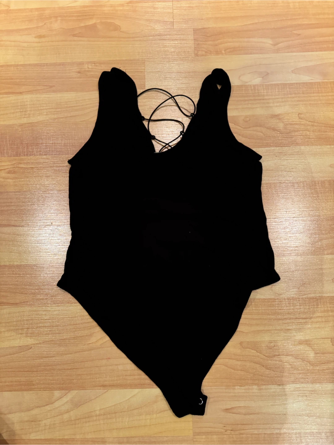 Forever 21 black lace-up bodysuit - S - photo 3