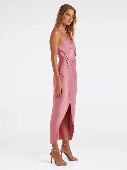 Ever New Pink One-Shoulder 10 Dress cocktail wedding guest - photo 3