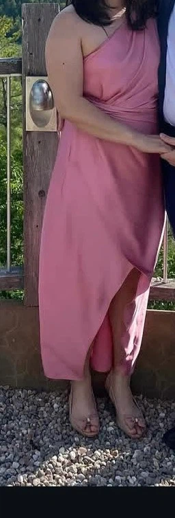 Ever New Pink One-Shoulder 10 Dress cocktail wedding guest - photo 5