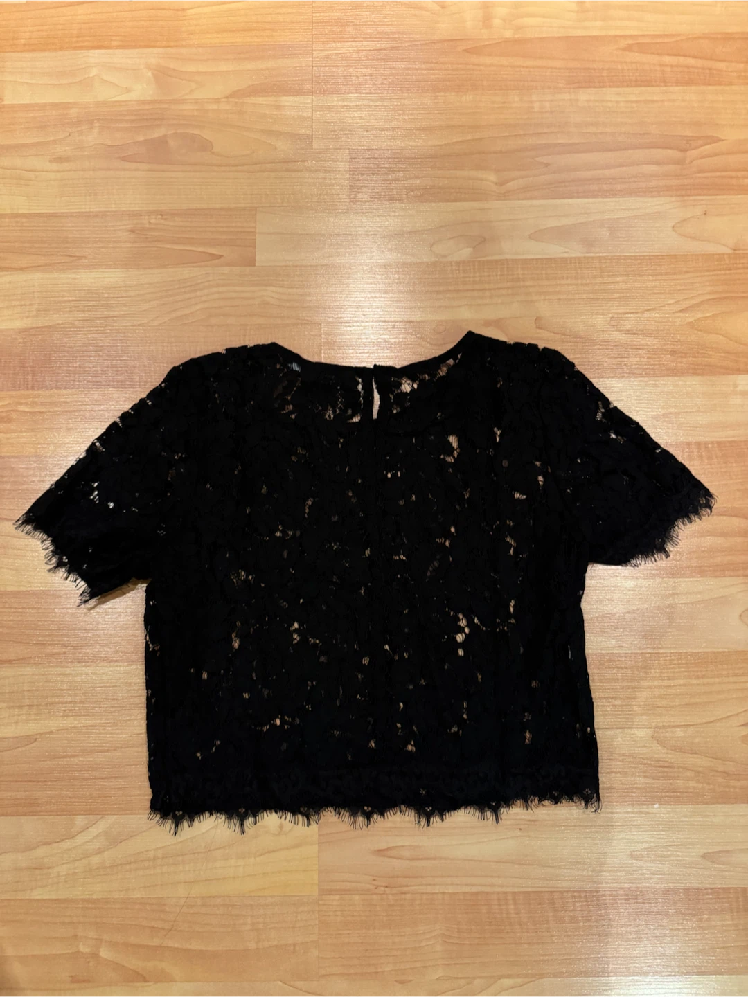 Forever 21 Black Lace Top - L - photo 2
