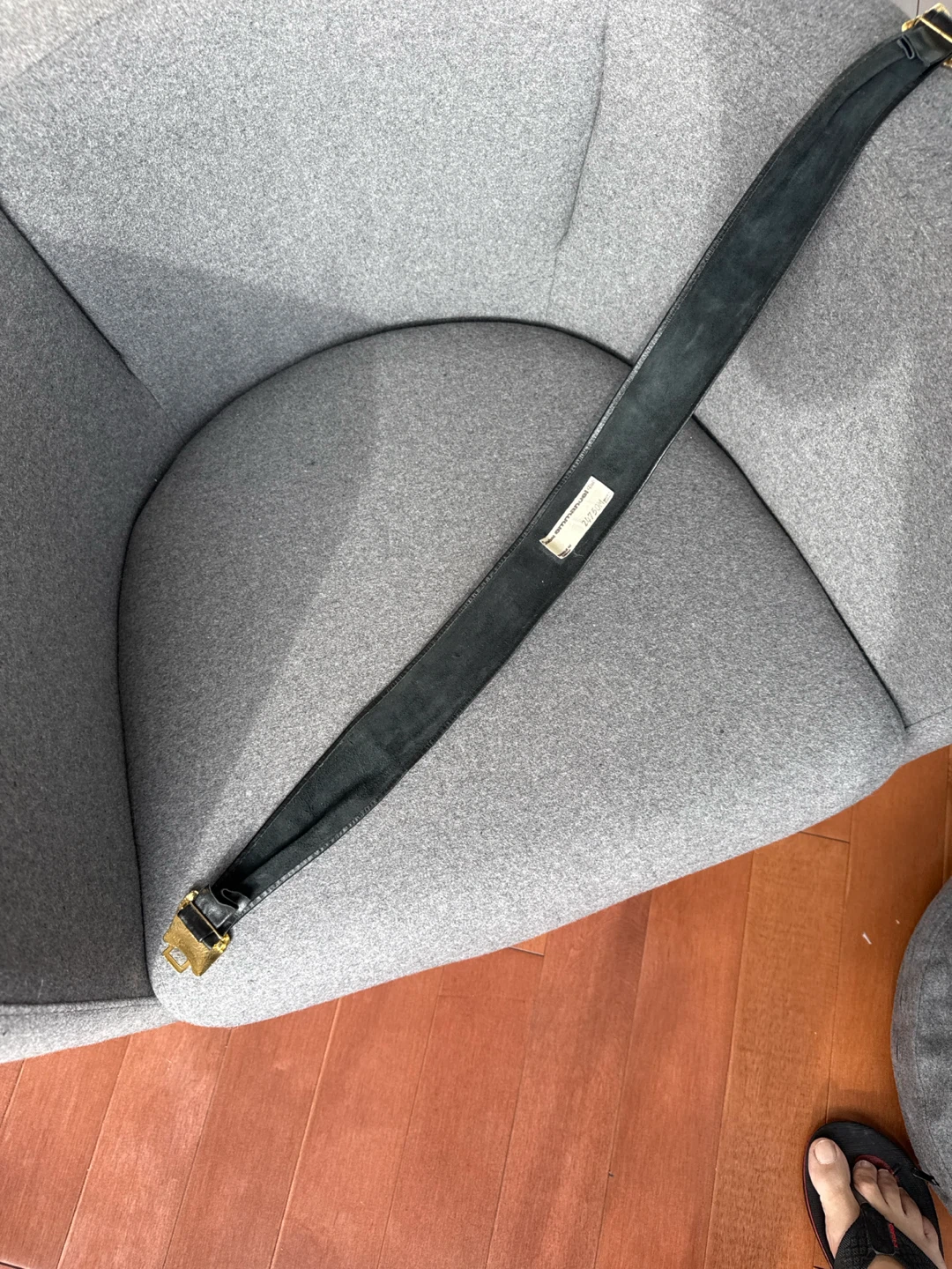 Emmanuel black leather belt - photo 2
