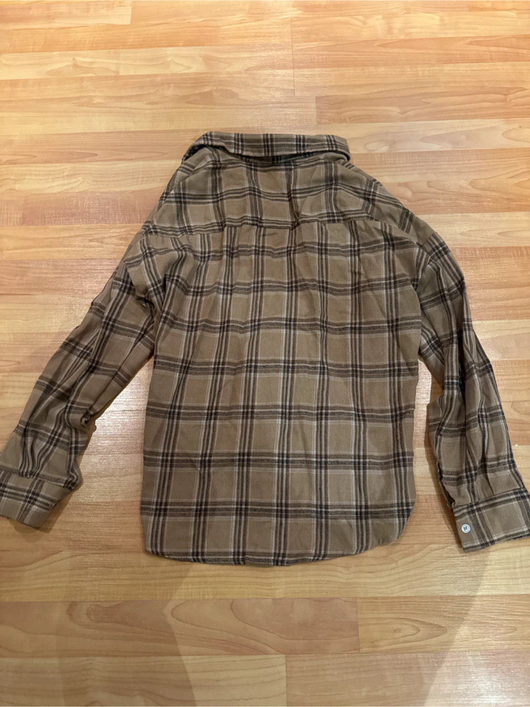 Shein Brown Plaid Flannel Shirt - M - photo 2