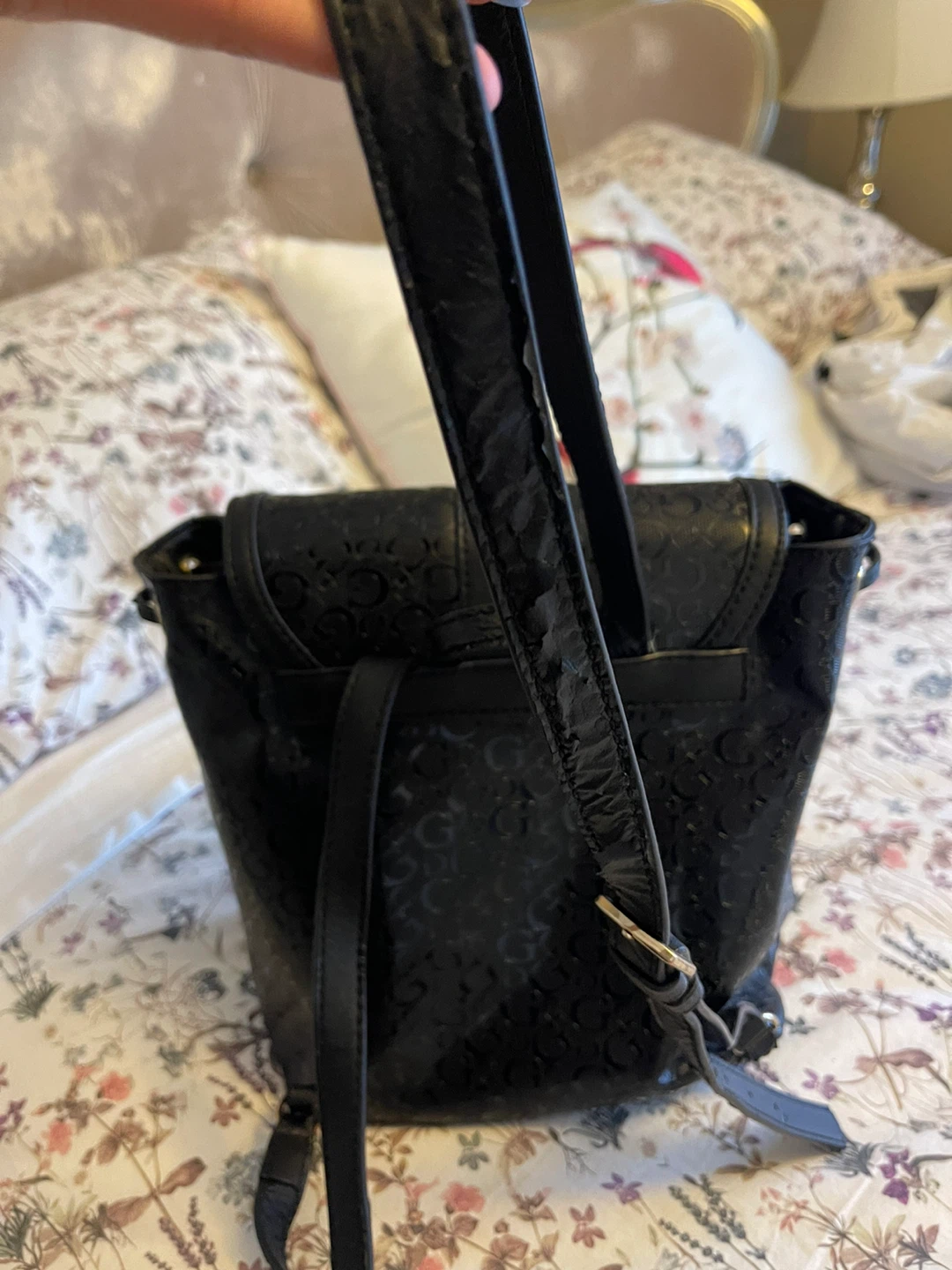 Guess Black Logo Backpack