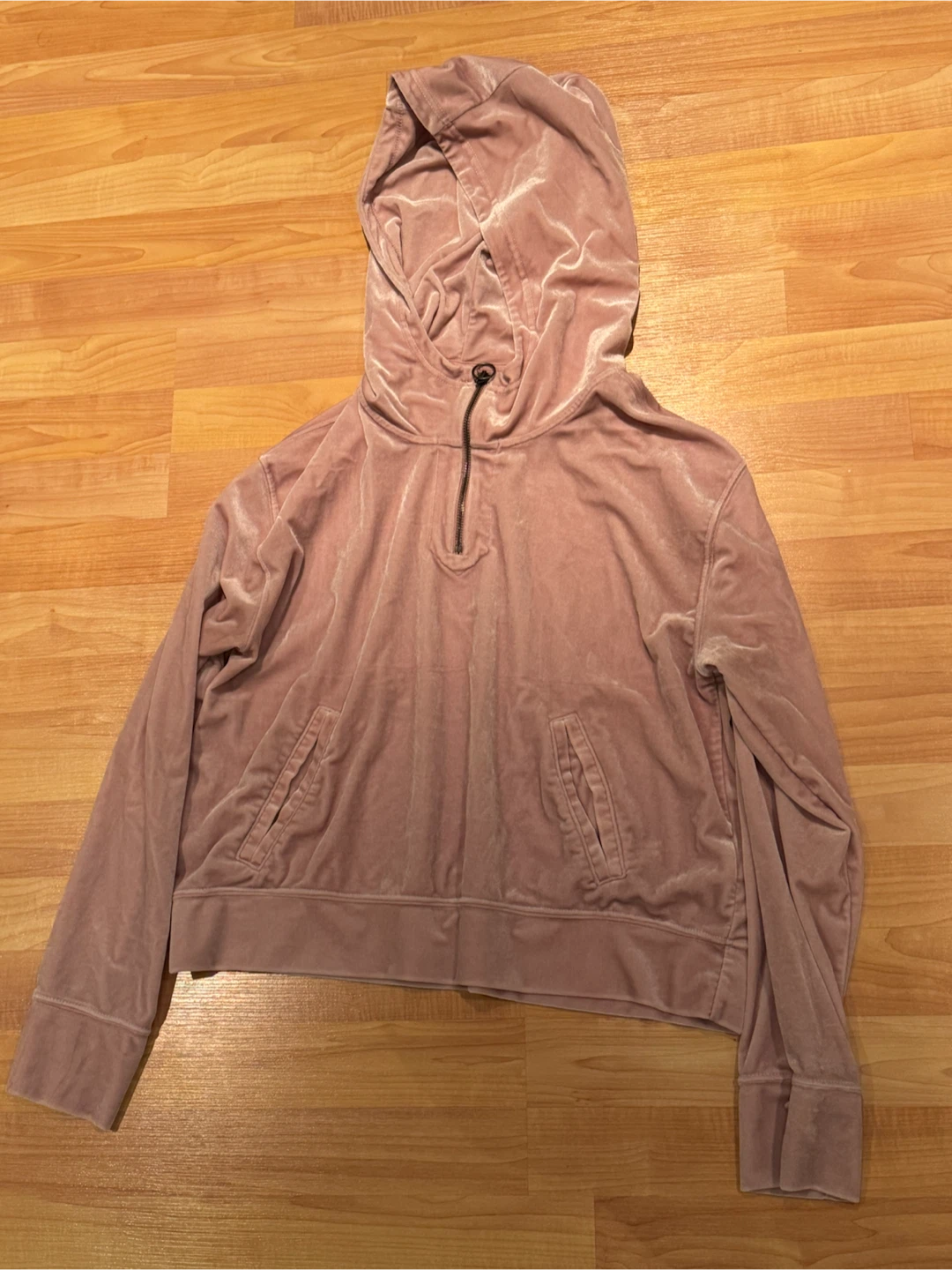 Abercrombie & Fitch Pink Velour Hoodie - M