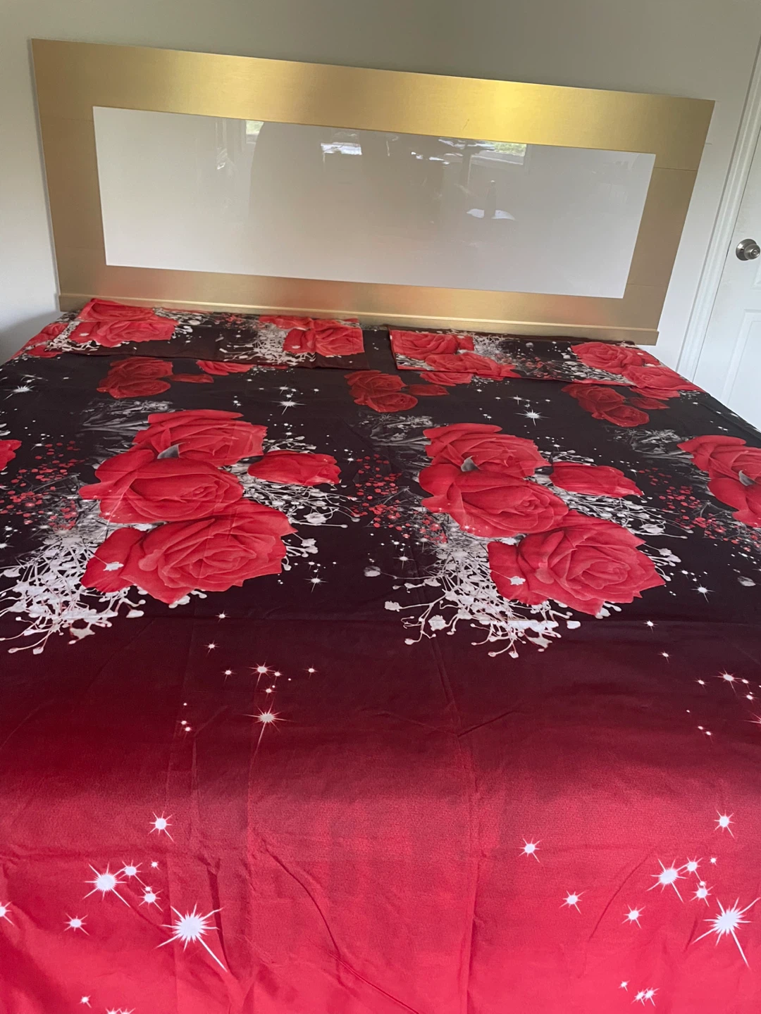 Floral pattern king duvet cover and 2 pillow cases - photo 2
