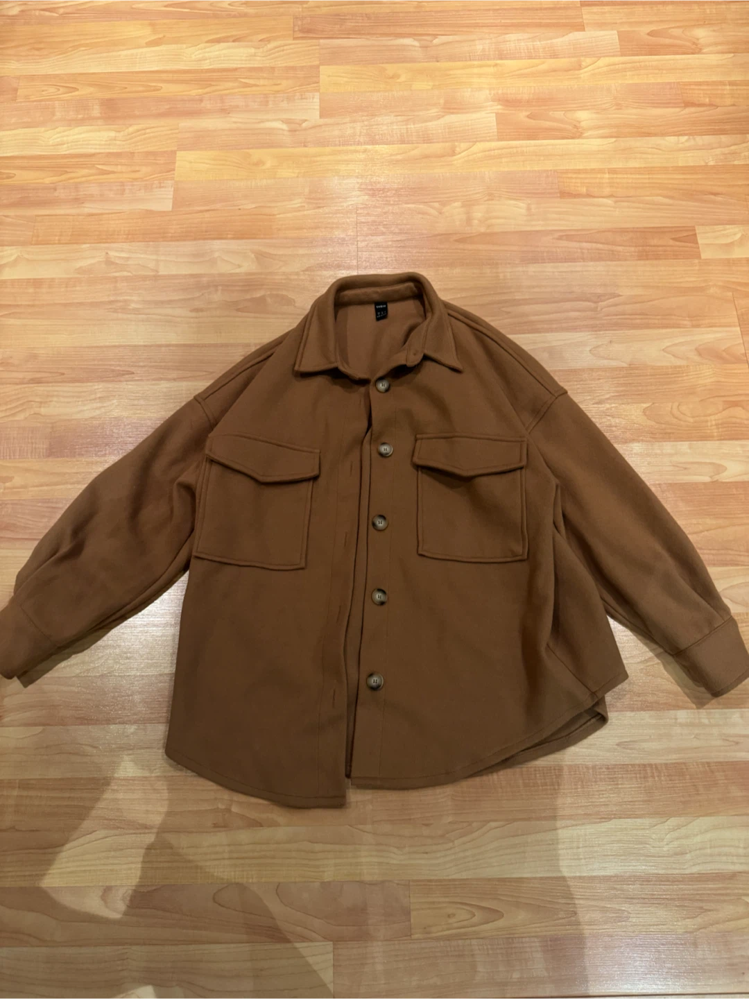 SHEIN Brown Oversized Shacket - M