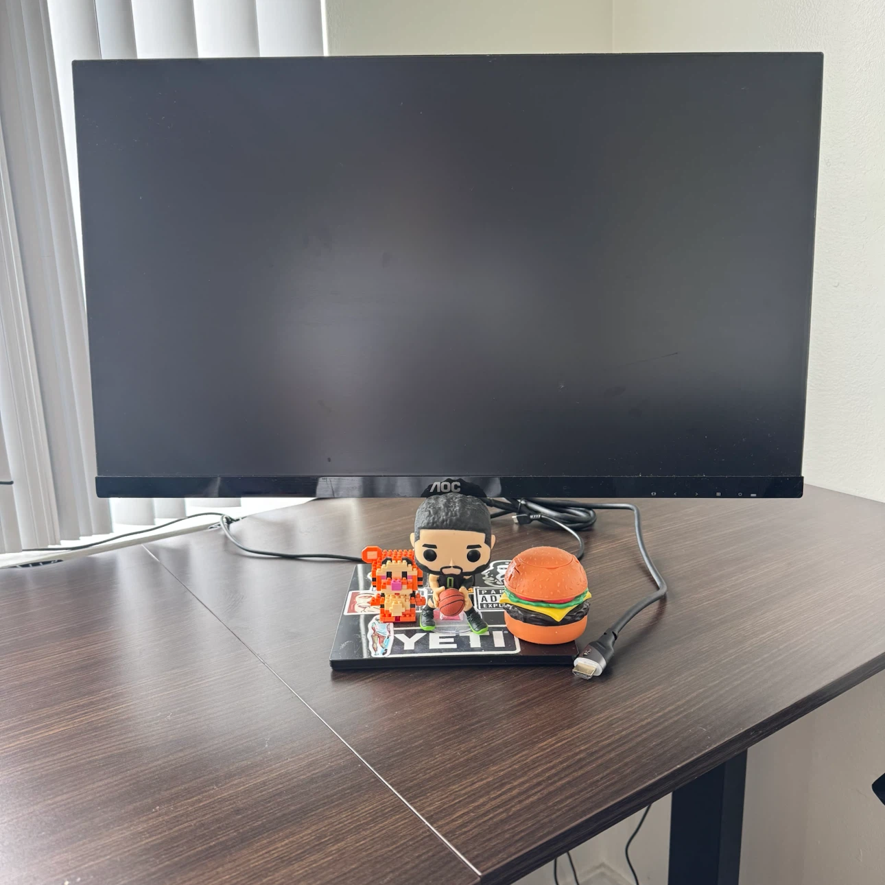 Work from home standing desk, 14” monitor and  office chair - photo 2