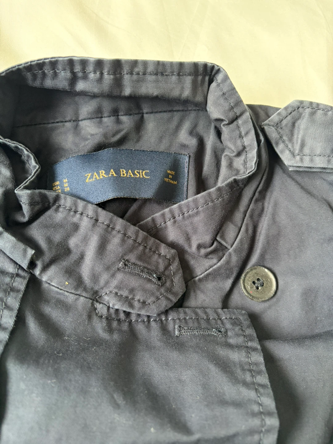 Zara Basic Navy Trench Coat
