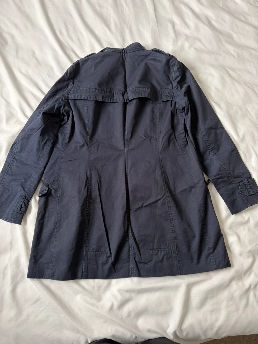 Zara Basic Navy Trench Coat - photo 3