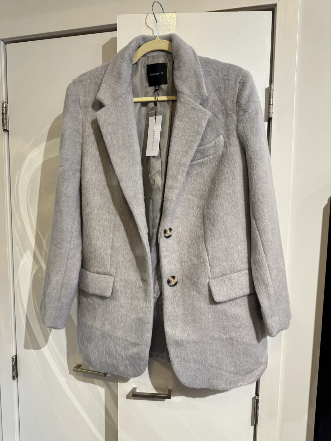 New! Dynamite Wool Blazer Coat Grey Paid $134