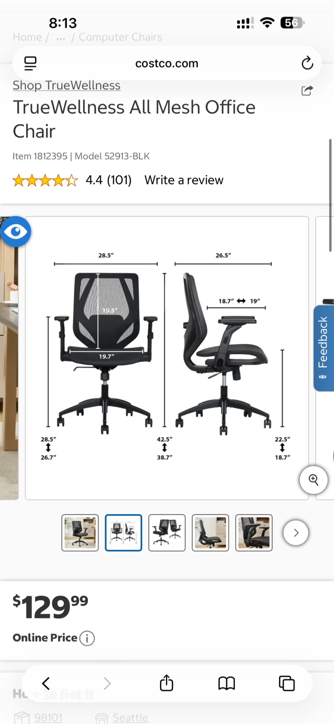 Work from home standing desk, 14” monitor and  office chair - photo 4