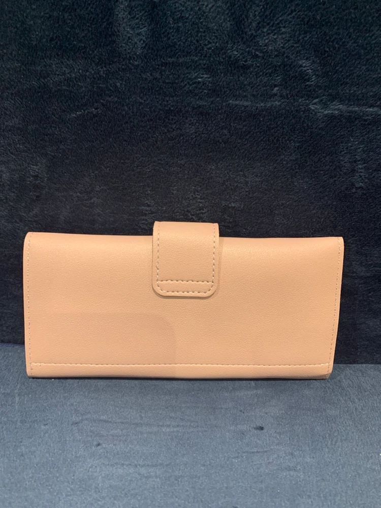 Light pink faux leather clutch wallet - photo 3