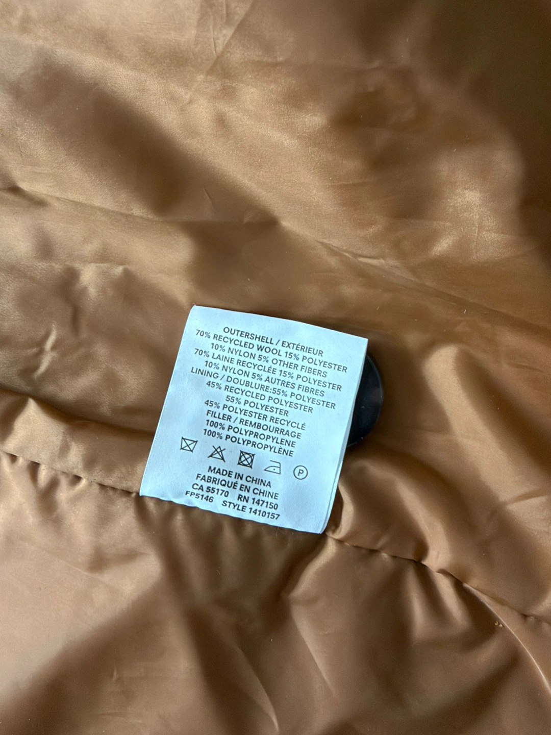 Frank And Oak Wool Coat - Camel - Size 38 - photo 2