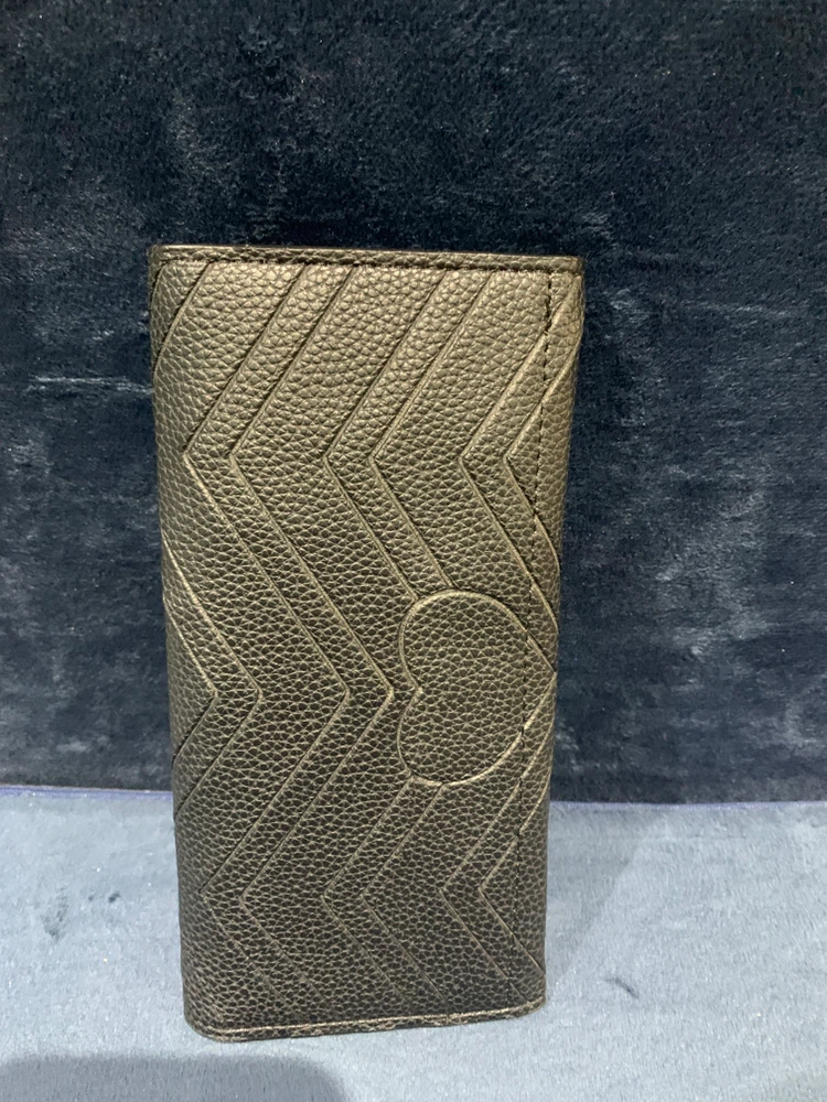 Black long wallet with swan clasp - photo 3