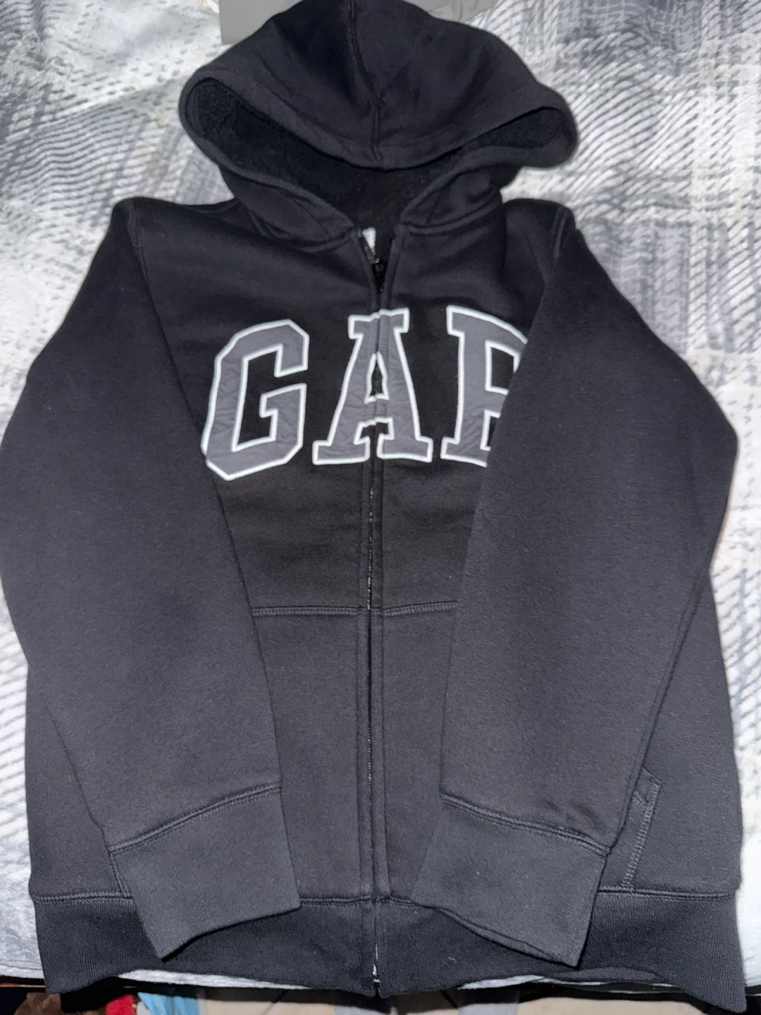 Gap Kids Black Zip-Up Hoodie - photo 2