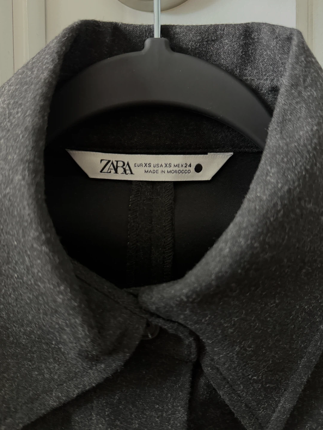Zara charcoal grey structured jacket, size XS - photo 2