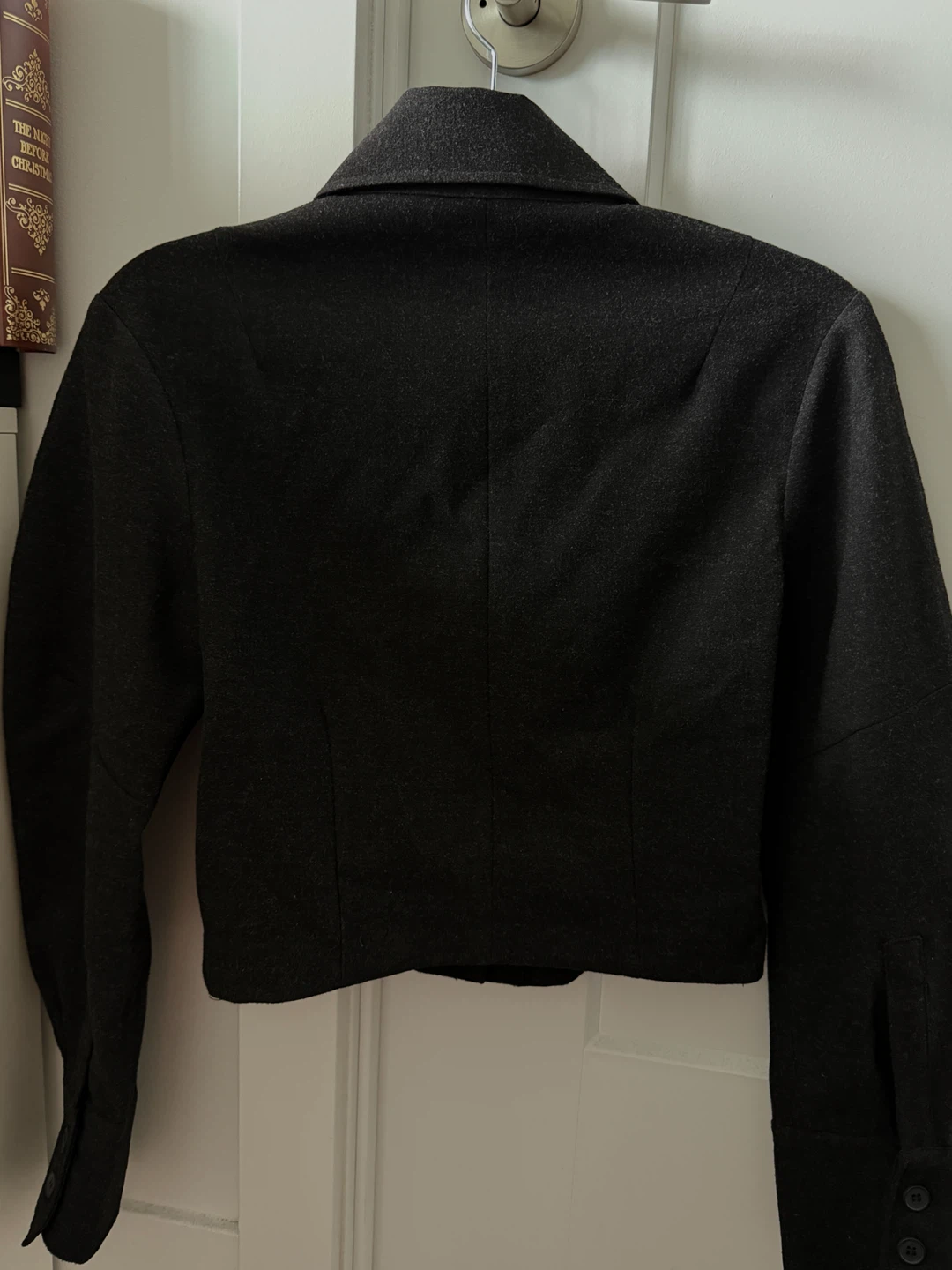 Zara charcoal grey structured jacket, size XS - photo 3