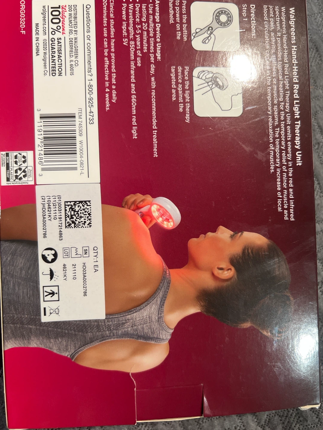Walgreens Hand-Held Red Light Therapy Unit - photo 2