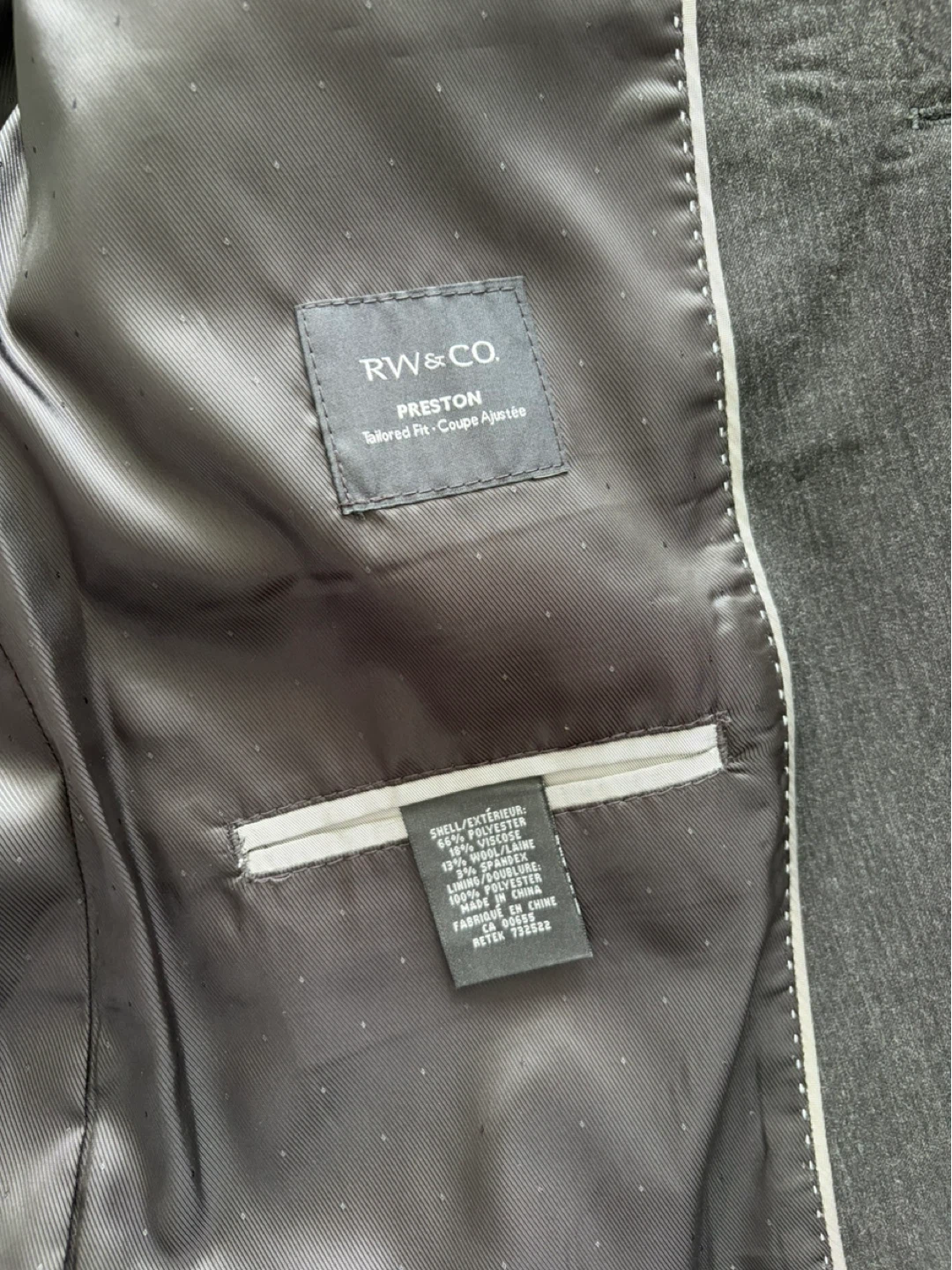 RW & CO. Preston Tailored Fit Suit Jacket - Grey - photo 2