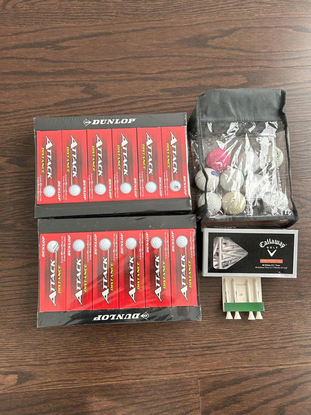 Dunlop Golf Balls and Callaway Hardwood Tees - photo 2