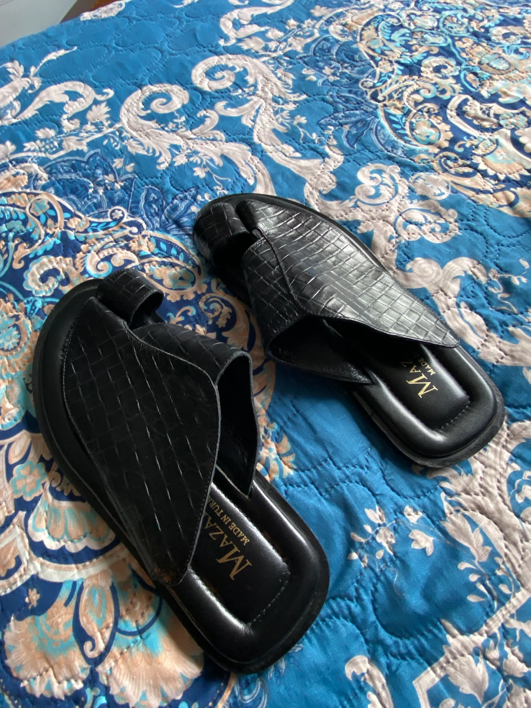 Maza Leather Sandals - Black - Size 43 - photo 2