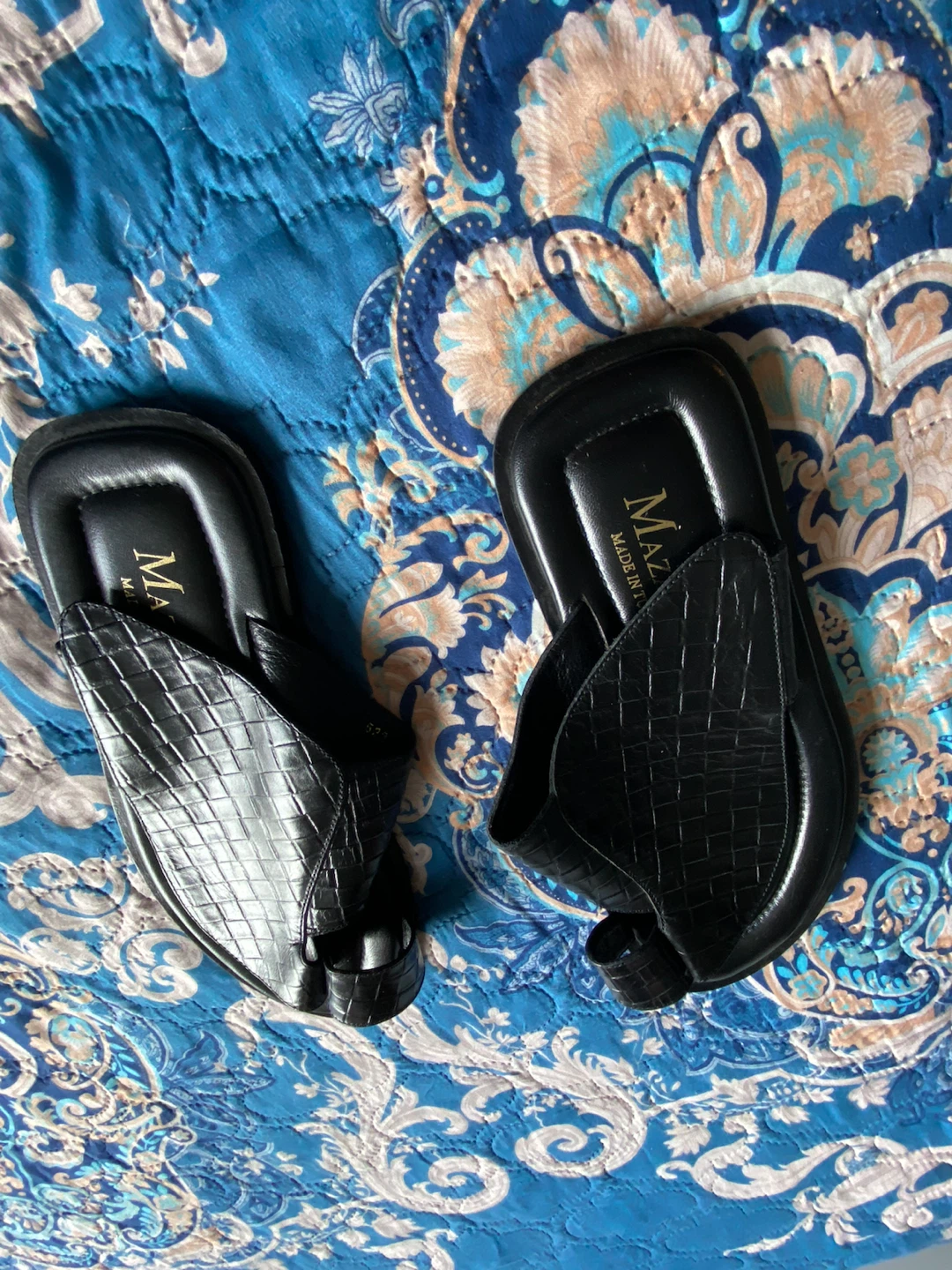 Maza Leather Sandals - Black - Size 43 - photo 3