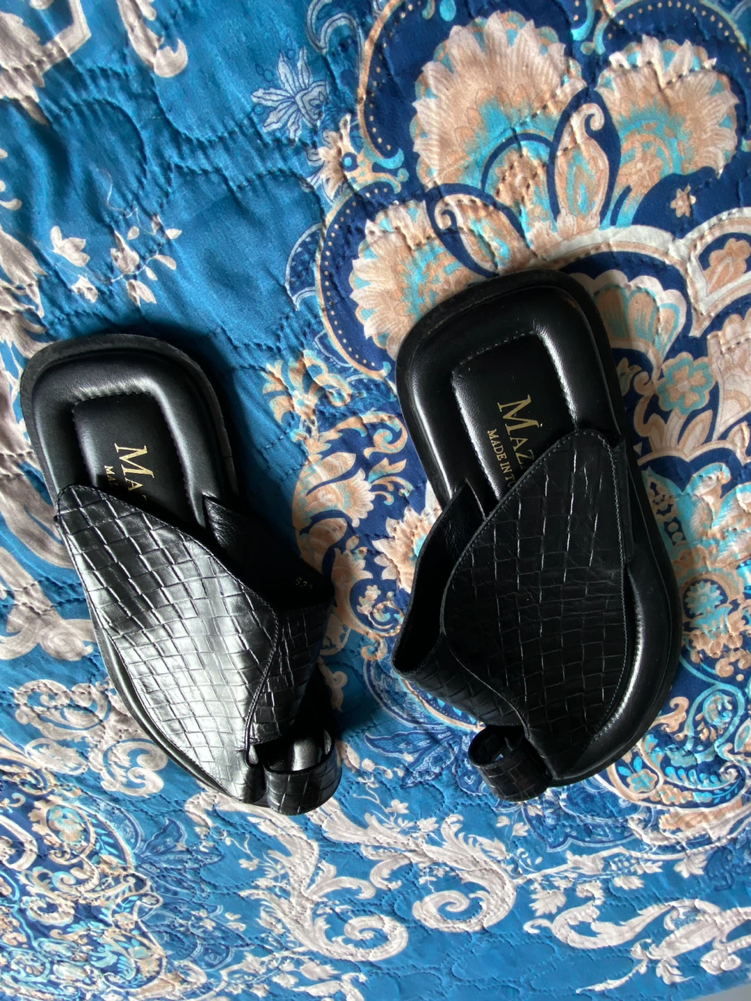 Maza Leather Sandals - Black - Size 43 - photo 4