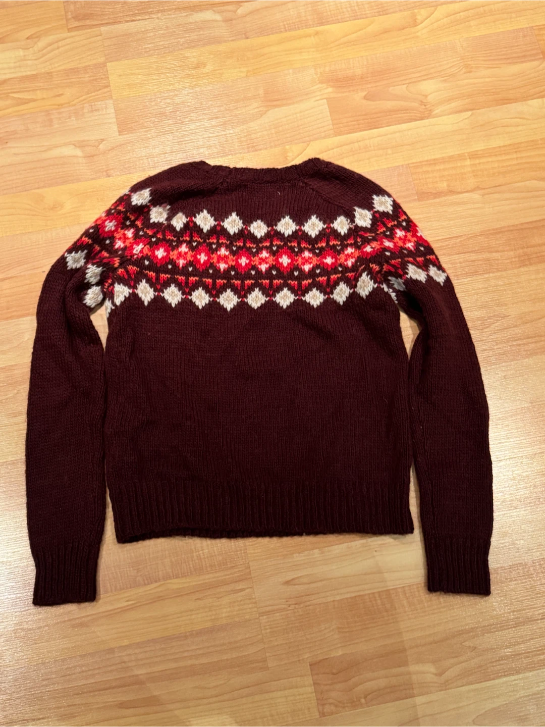 Hollister Burgundy Fair Isle Sweater - XS - photo 2