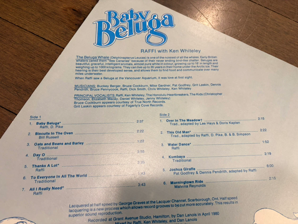Raffi - Baby Beluga Vinyl Record - photo 2