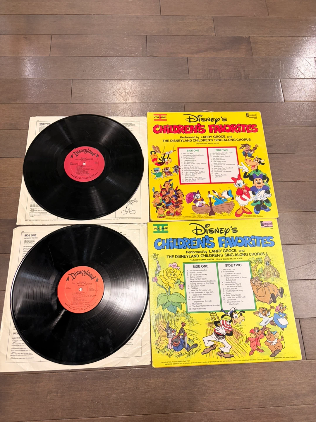 Disney's Children's Favorites Vol 1 & 2 Vinyl Records