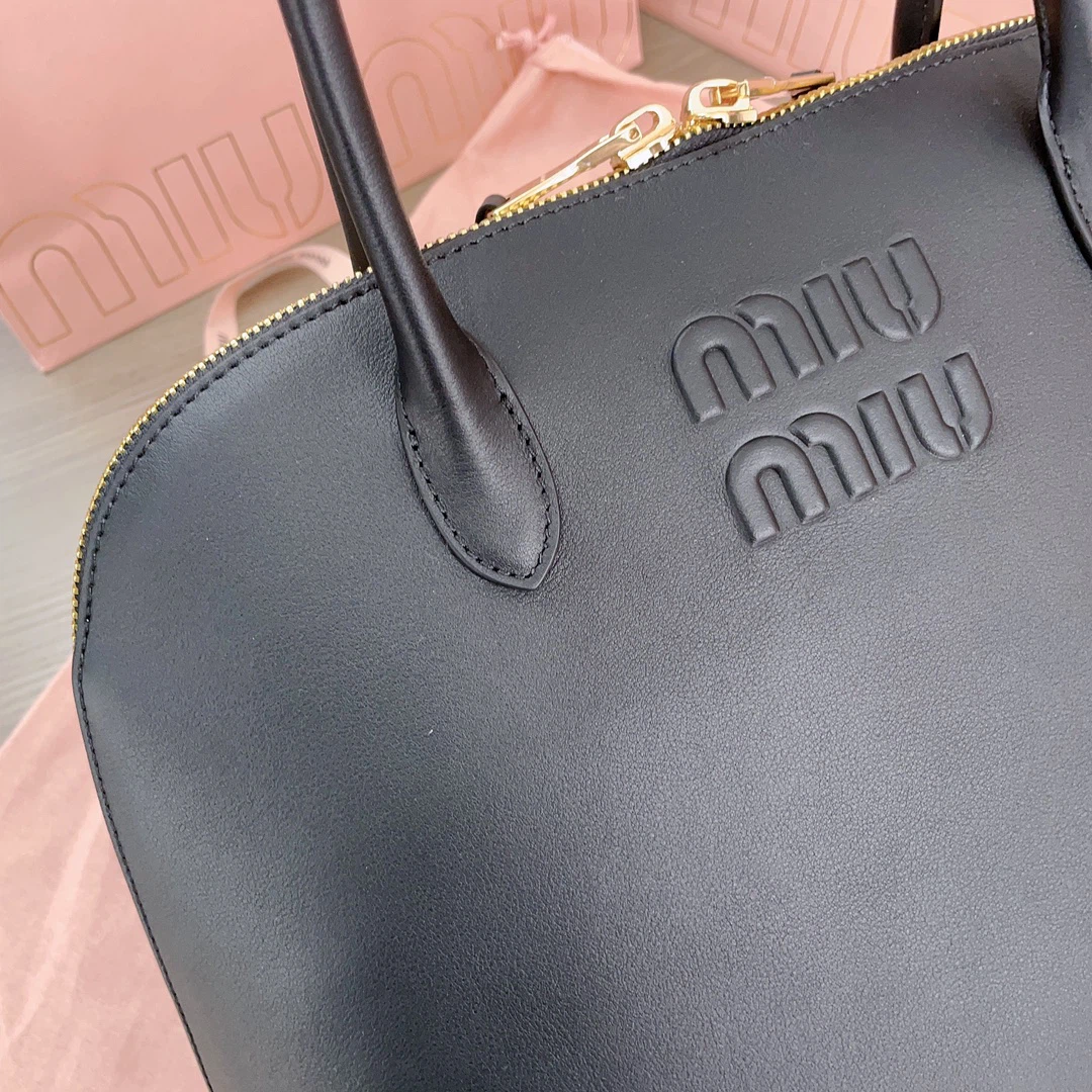 M-l-U Black Leather Tote Bag - photo 3