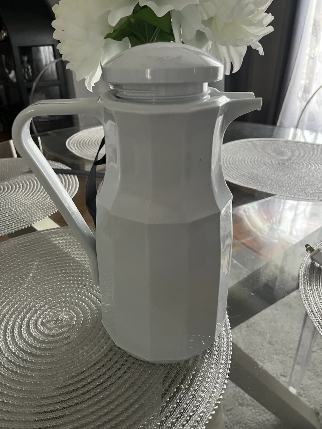 White Thermal Beverage Carafe