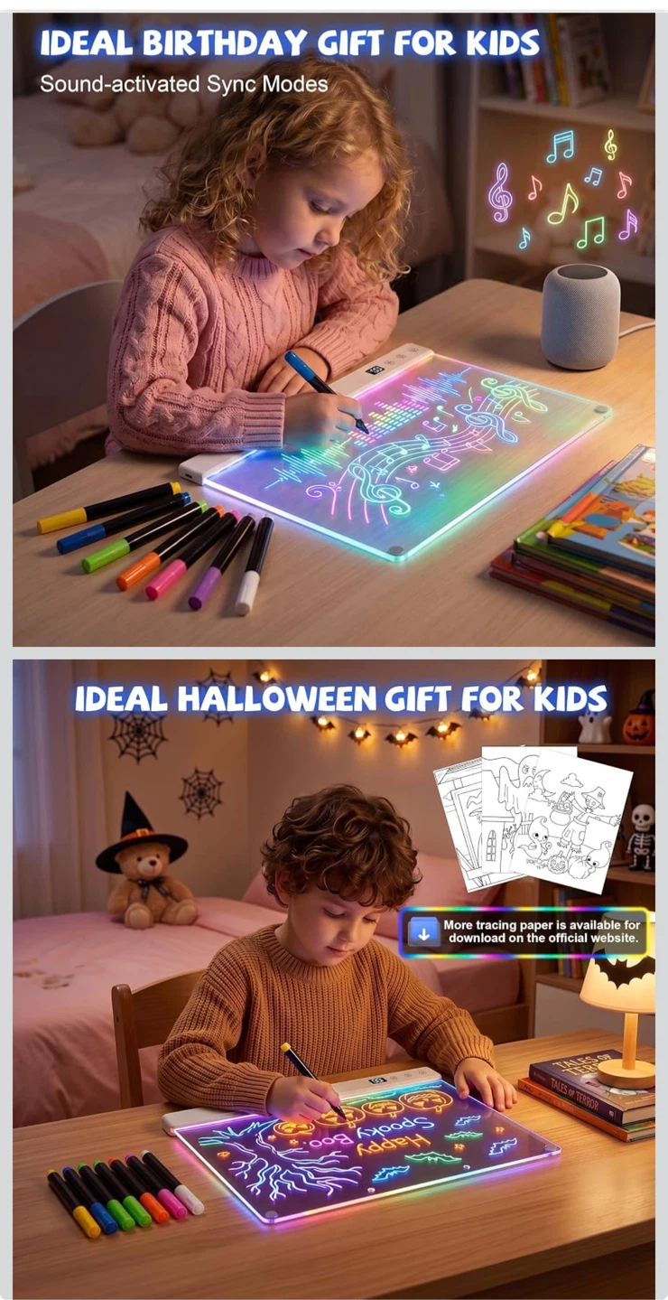 LED Drawing Board Set with 16 Lighting Effects - photo 2