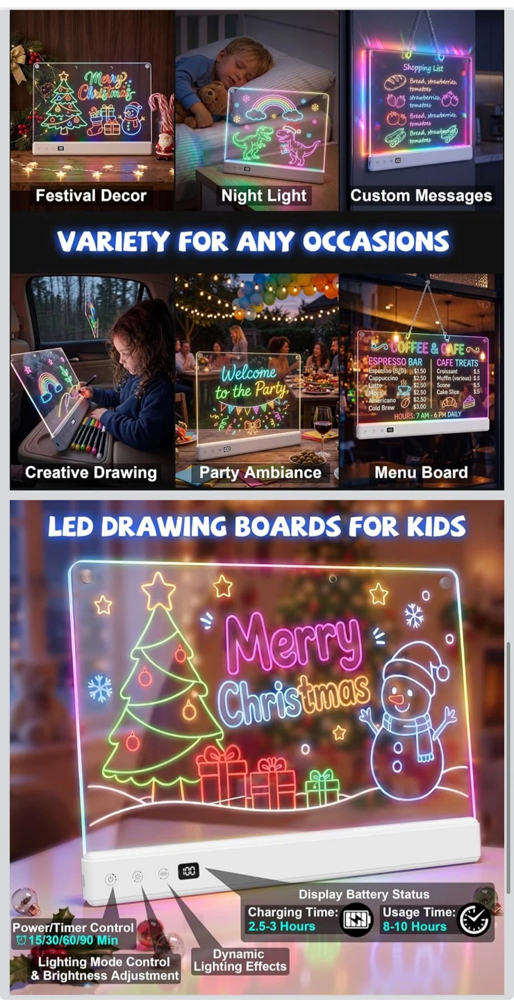 LED Drawing Board Set with 16 Lighting Effects - photo 4