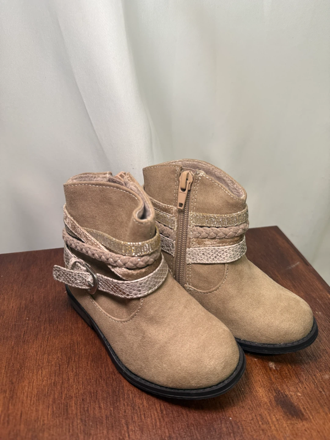 Girls Tan Ankle Boots