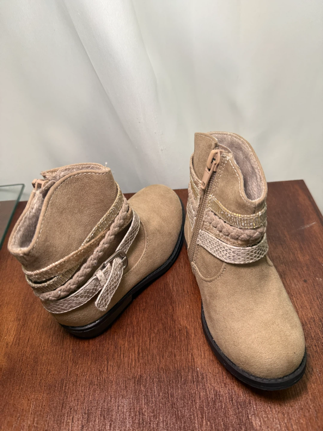 Girls Tan Ankle Boots - photo 3