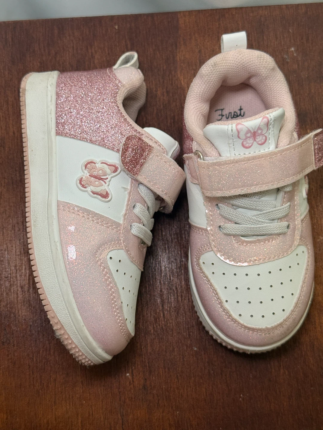 First Steps Pink Butterfly Sneakers - photo 3