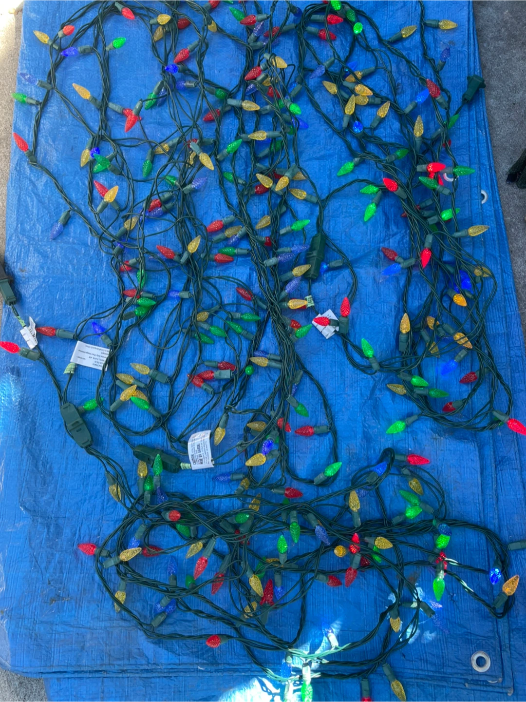 Xmas lights.  4x 24 feet. Multicoloured String Lights